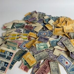 Vintage US Postage Stamp Lot First Man on the Moon Baseball Bulk 250+